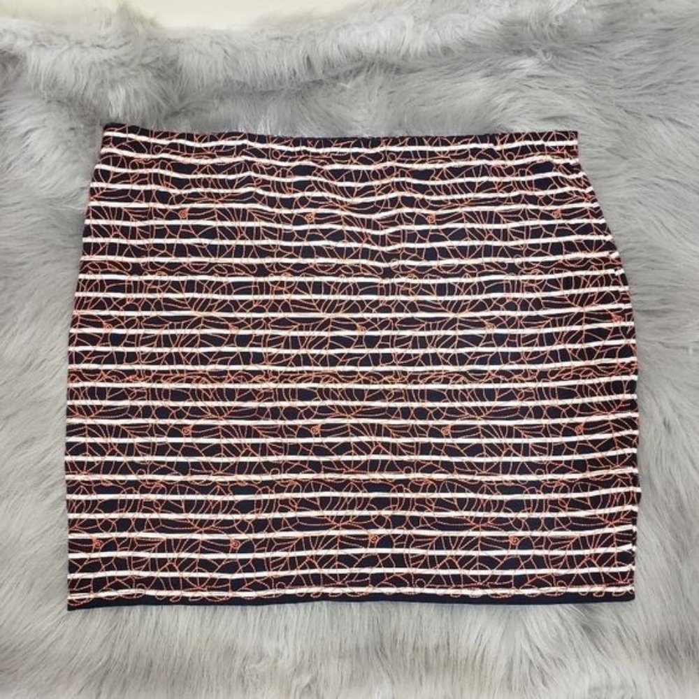 THML NWT blue & white striped with orange leaf stitching woman's size‎ 2X